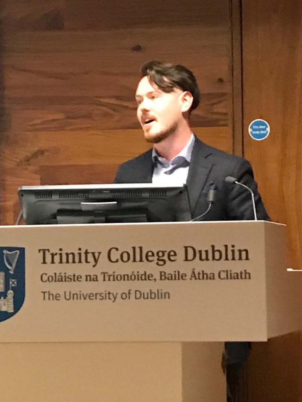 Loughlin Sweeney guest lecture at Trinity College